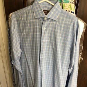 Hickey Freeman Blue Dress Shirt